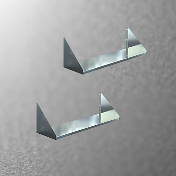Картинка Полка настенная кухонная, 600х400х300 из нержавеющей стали для предприятий общепита. Собственное производство. Завод торгового оборудования.